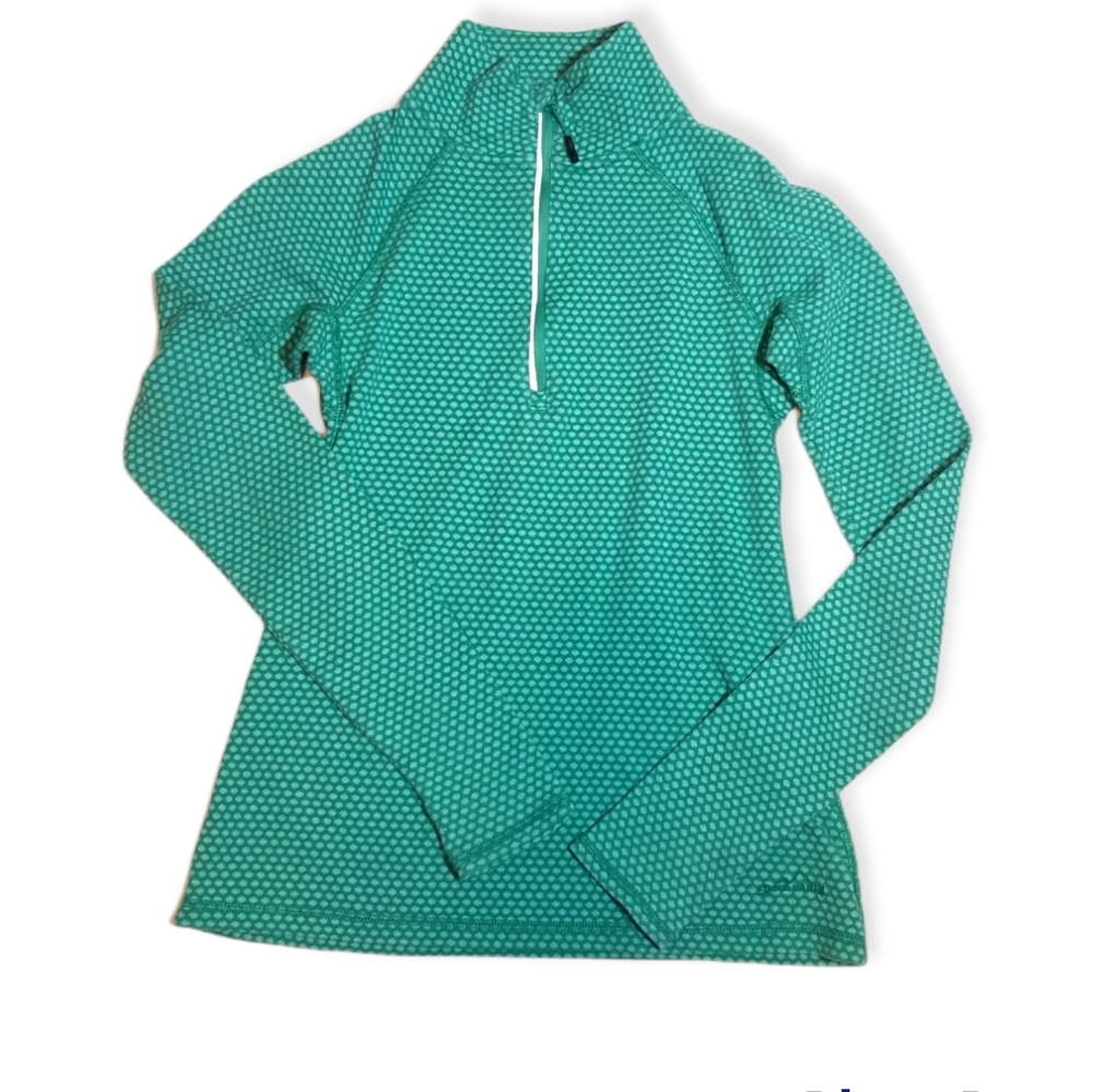 ::SOLD::Eddie Bauer Lightweight Teal S Pullover Quarter Zip Athletic Top